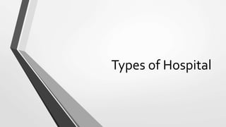 Types of Hospital
 
