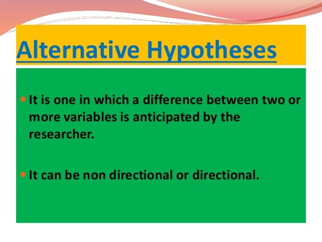 types of hypotheses form hypothesis definition