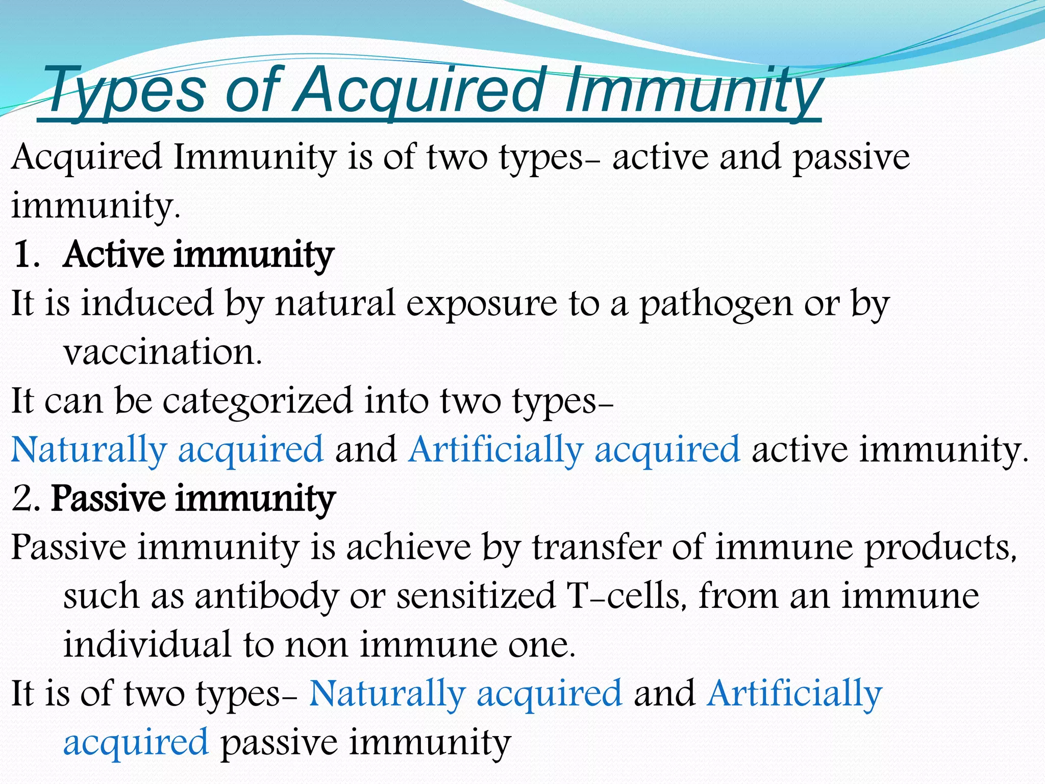 Types of immunity | PPTX | Infectious Diseases | Diseases and Conditions