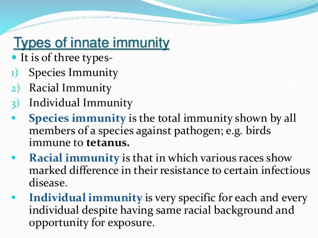types of immunity types of immunity