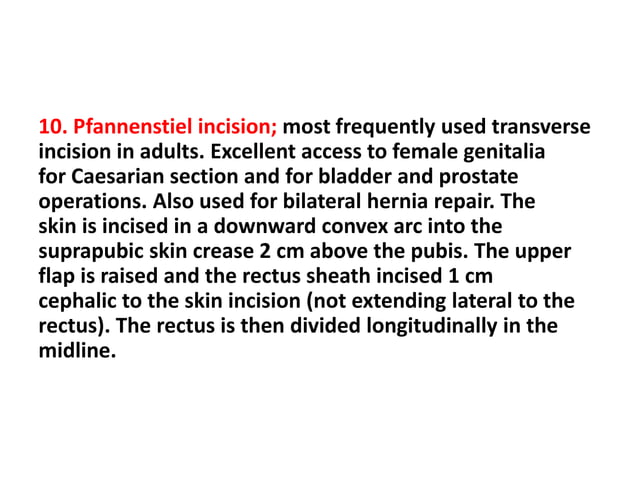TYPES OF INCISIONS. presentation lecture | PPTX