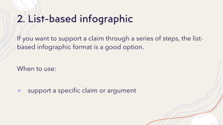 Infographic Two Arguments Example Overview of different infographic design types and their practical uses ...