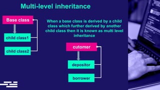 types of inheritancec , inheritance ,data structures and algorithim ...