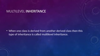 TYPES OF INHERITANCE C#.pptx download notes | PPTX