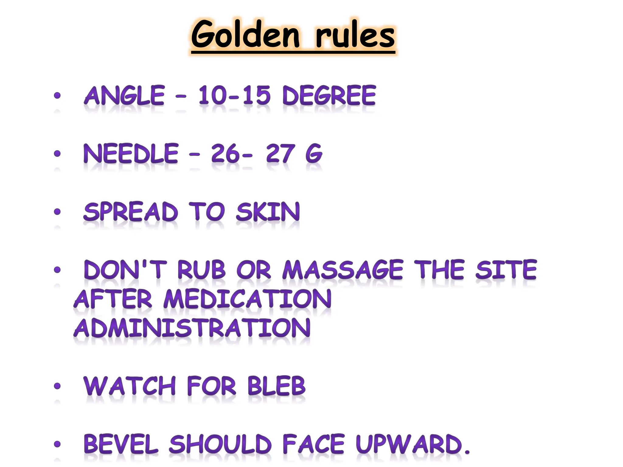 Golden rules
 