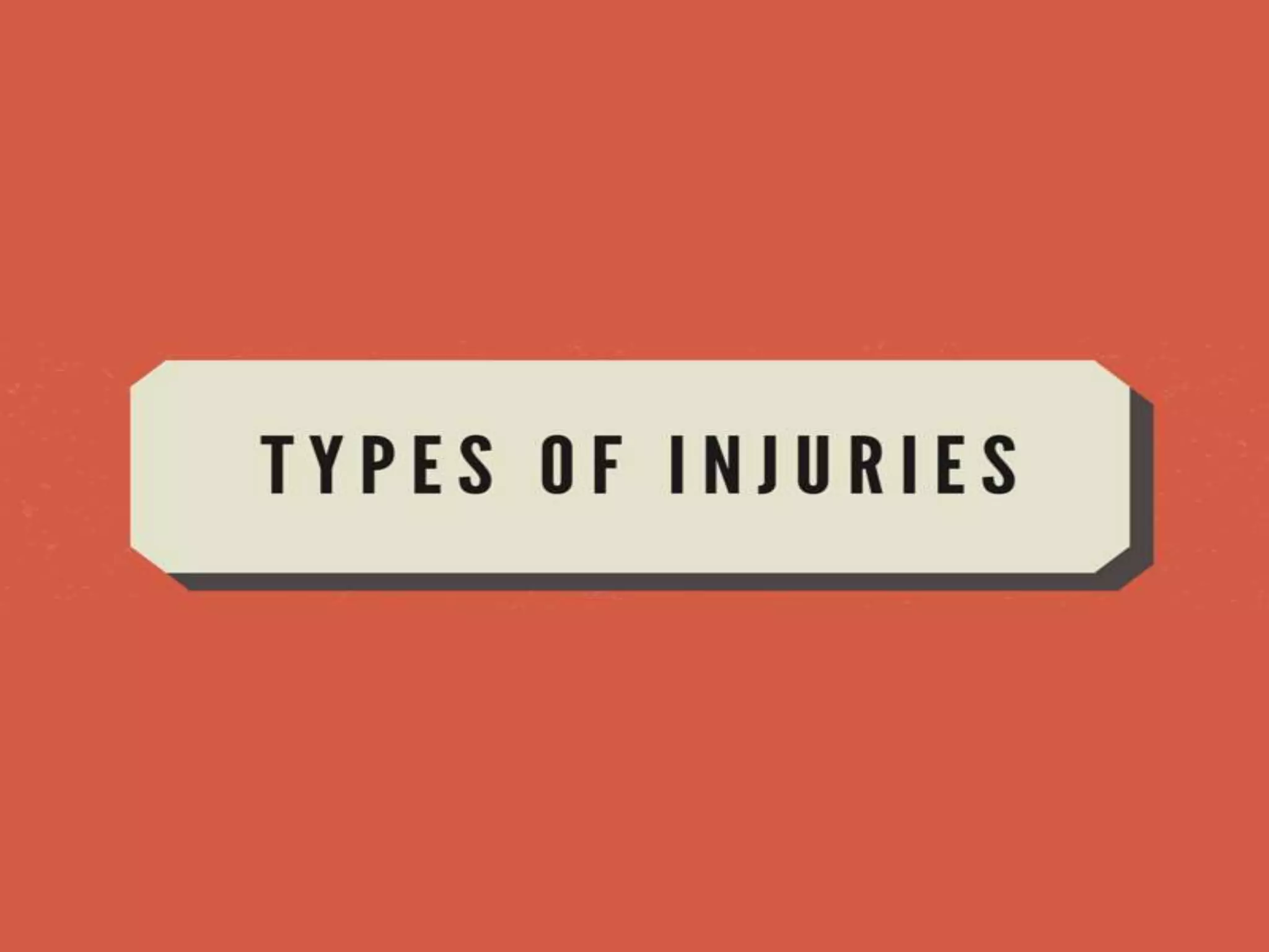 Types Of Injuries Types of Injuries | PPSX