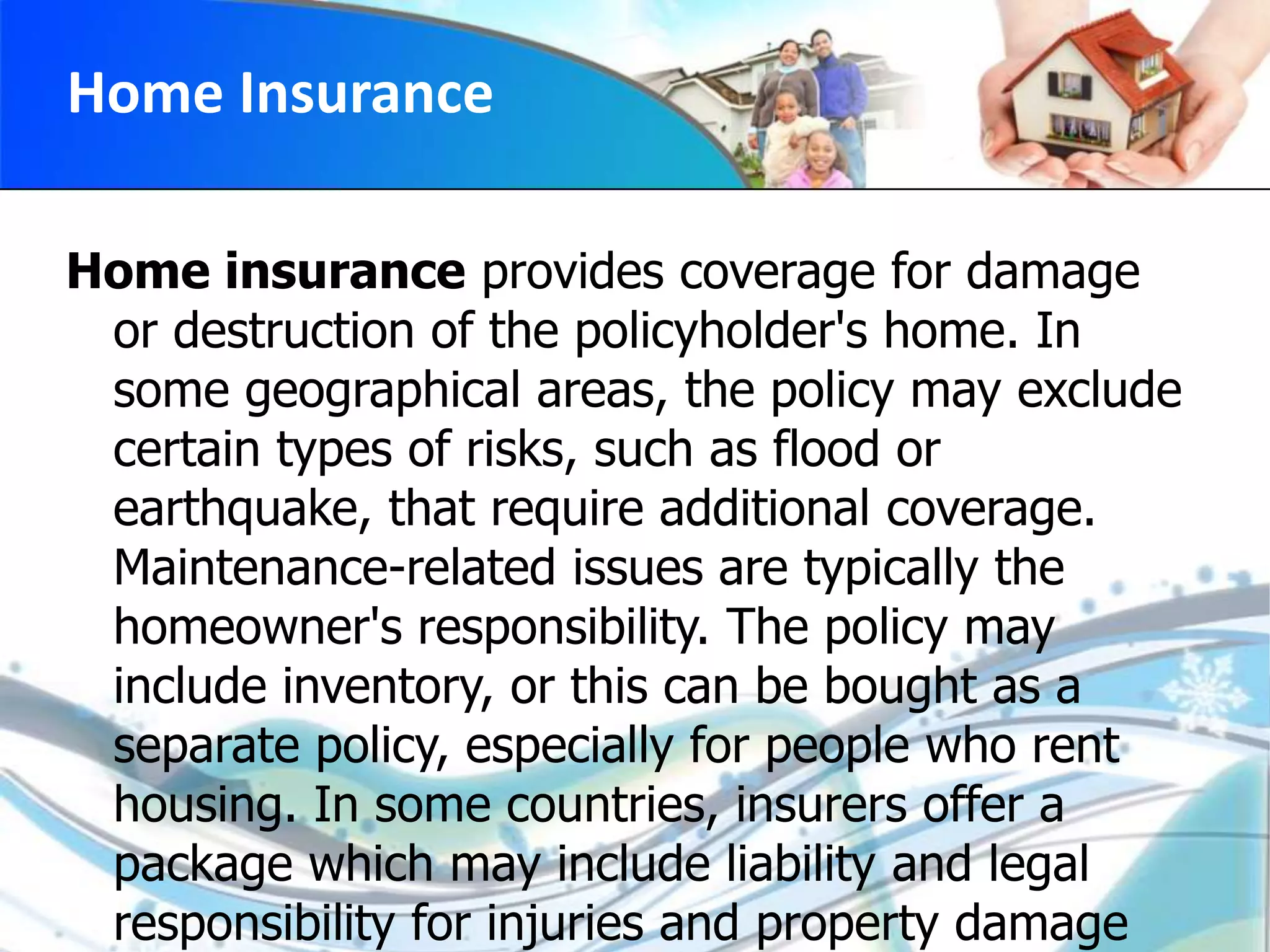 Types of Insurance | PPTX