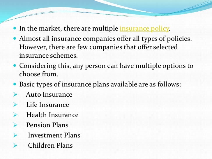 Types of Insurance Policy