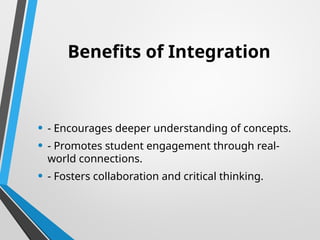 Types of Lesson Integration in Education | PPTX