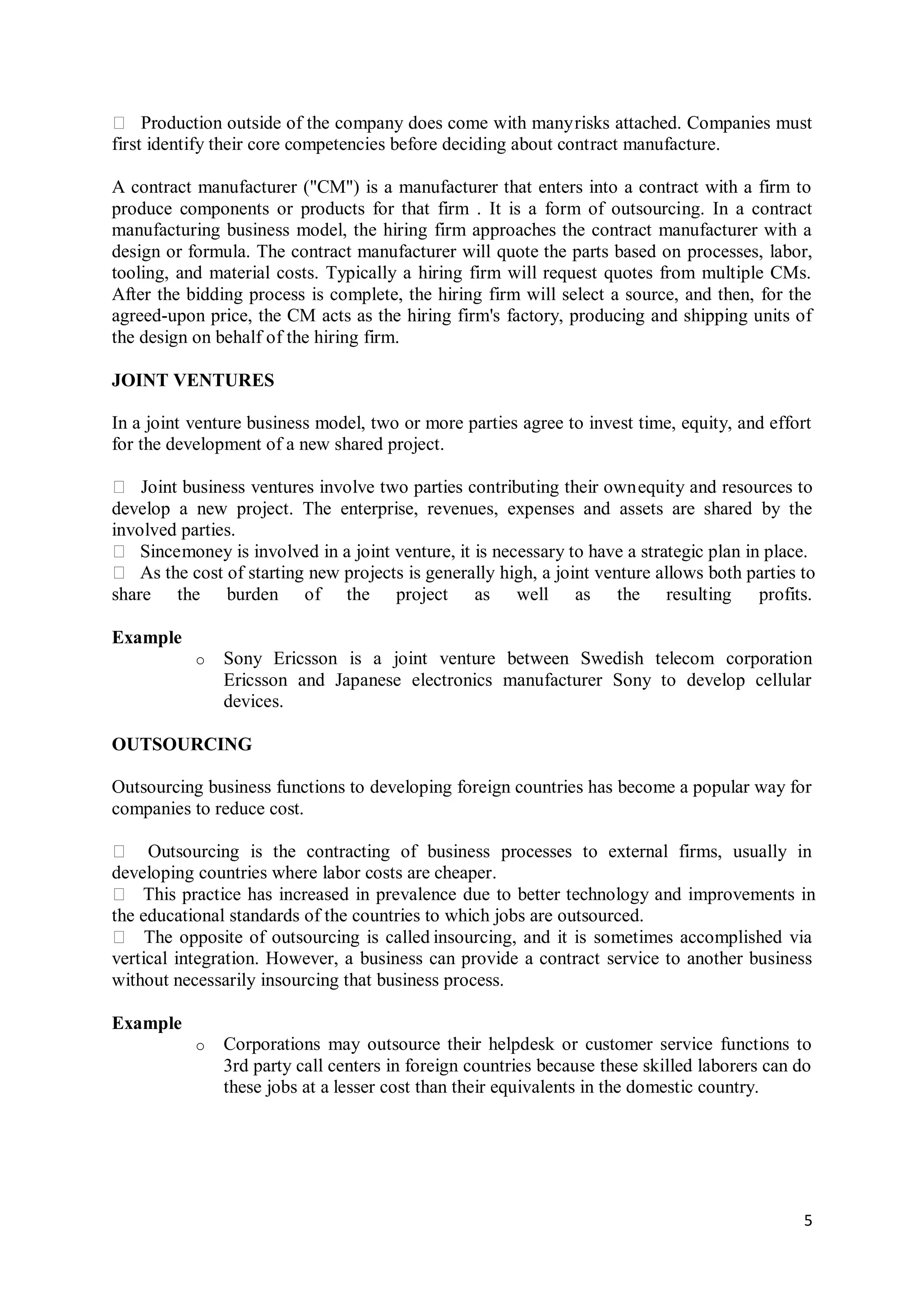 Types of international business | PDF