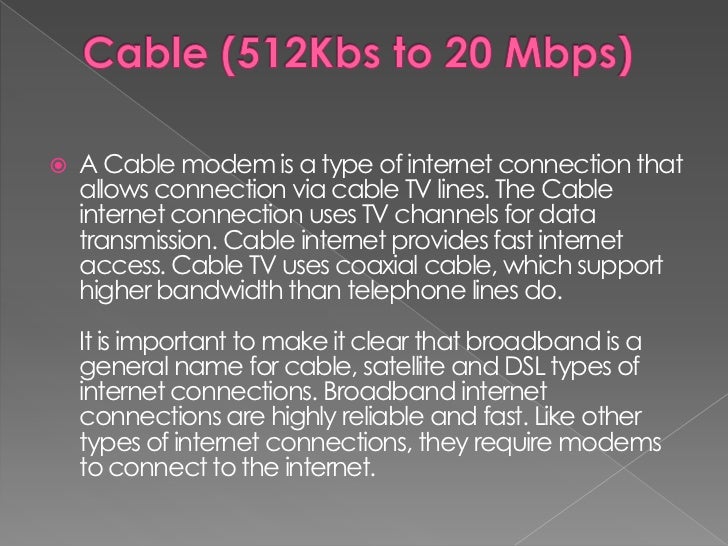 Types of connections