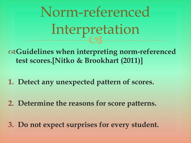 Types of score interpretations | PPT