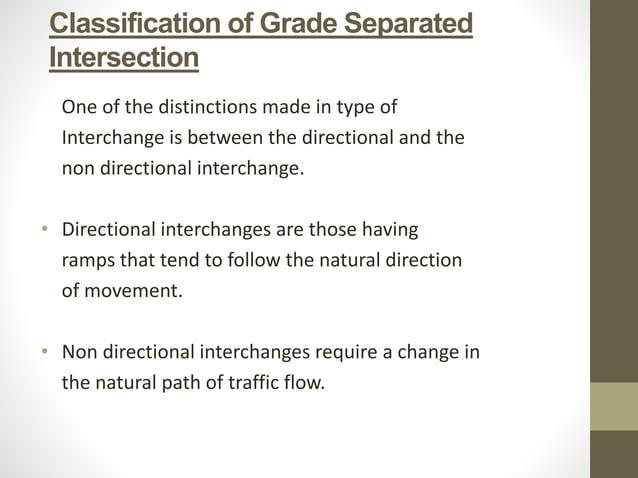 Types of intersection of road and design parameters of road ...