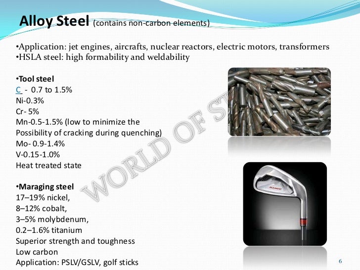 Types of iron and steel