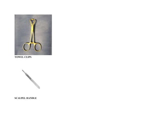 TOWEL CLIPS
SCALPEL HANDLE
 