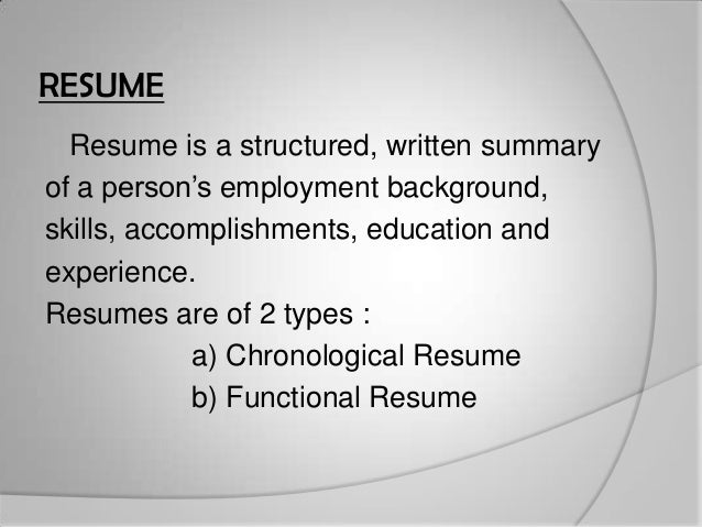 Types of job application letter