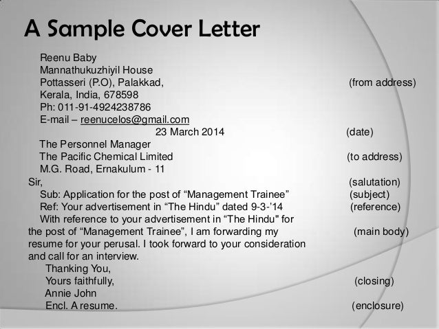 types of job application letter type of cover letter