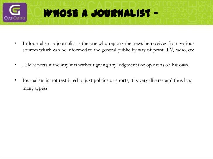 Types of journalism