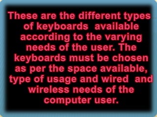 Types of keyboard