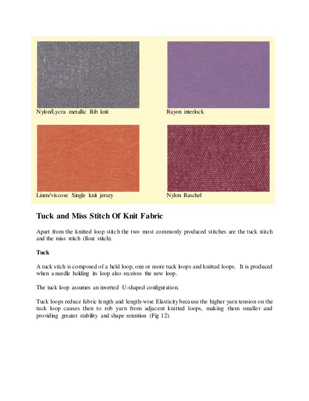 Types of Knitted Fabric