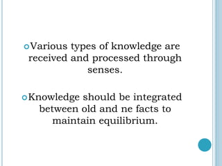 Types of knowledge.-Facilitating Learning