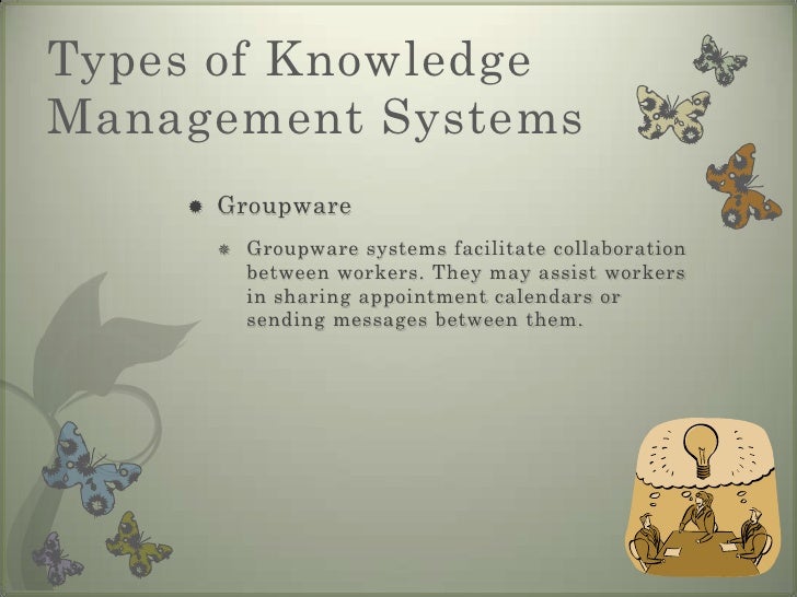 Types of knowledge management systems