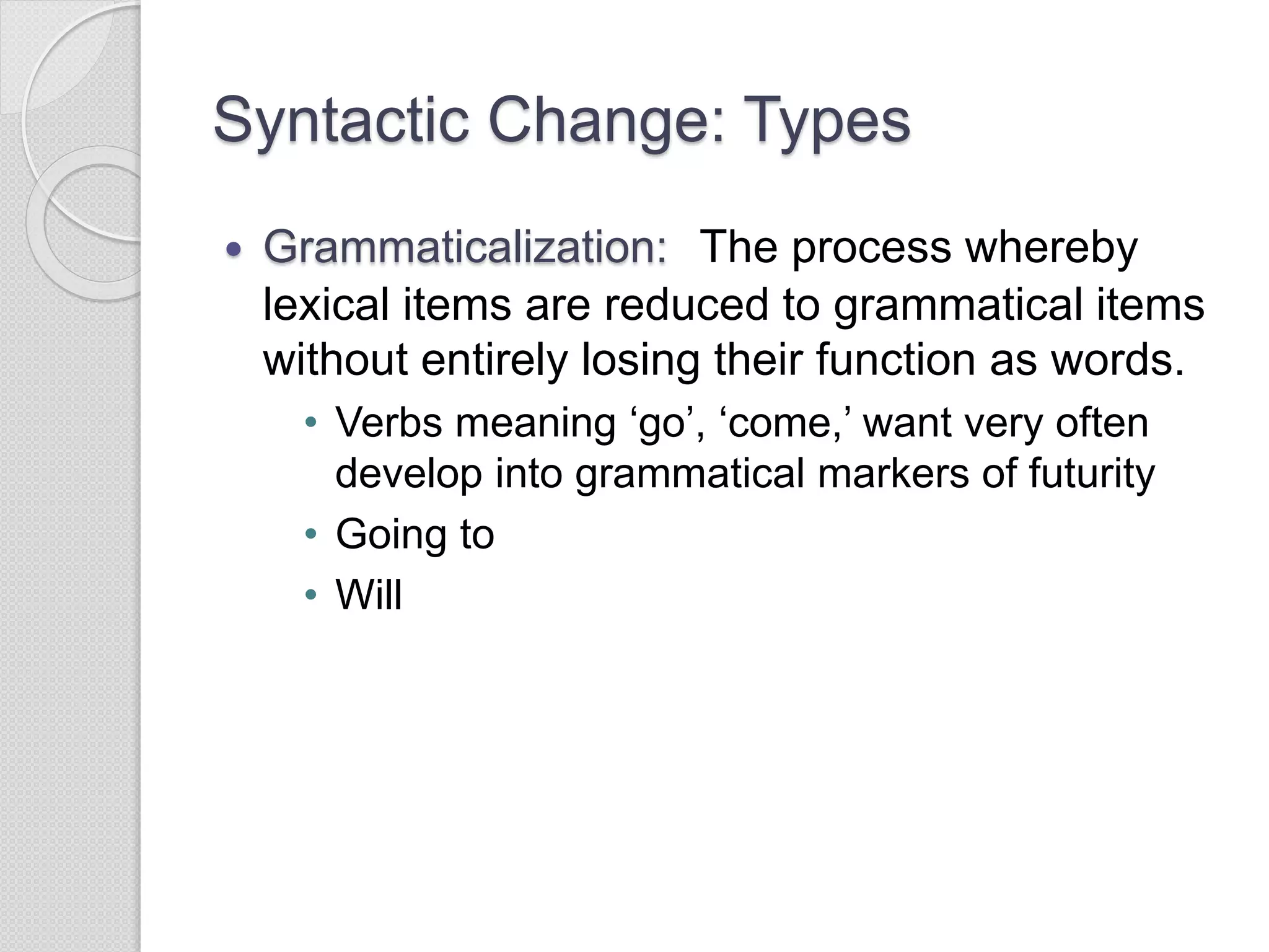 Types of language change | PPTX