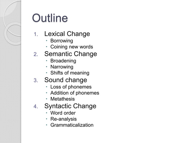 Types of language change | PPTX