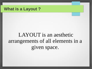 Types of Layouts by ADMEC Multimedia Institute | PDF
