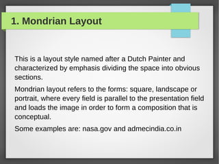Types of Layouts by ADMEC Multimedia Institute | PDF