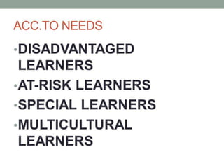Types of learners | PPTX