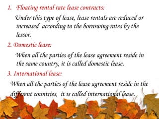 Types of leasing by maninder singh | PPTX