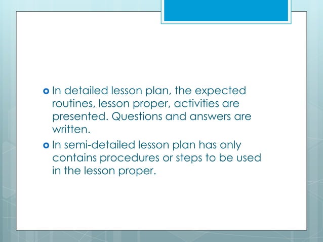 Types Of Lesson Plan Types Of Lesson Plan
