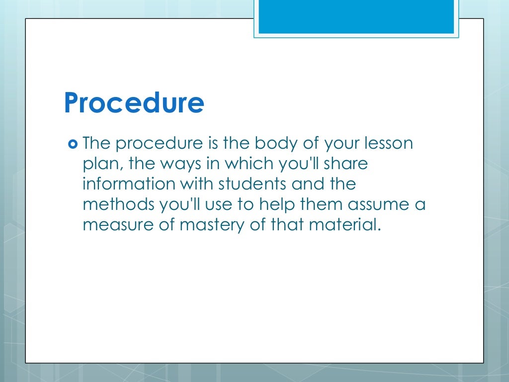 Types Of Lesson Plan