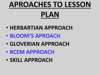 TYPES OF LESSON PLAN | PPT
