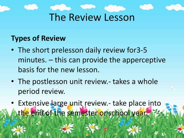 types-of-lessons