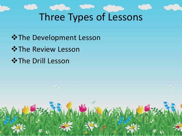 Types of Lessons