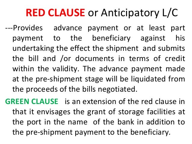 GREEN CLAUSE LETTER OF CREDIT EPUB GREEN CLAUSE LETTER OF CREDIT EPUB