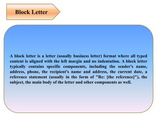 Types of letters in Communication | PPTX