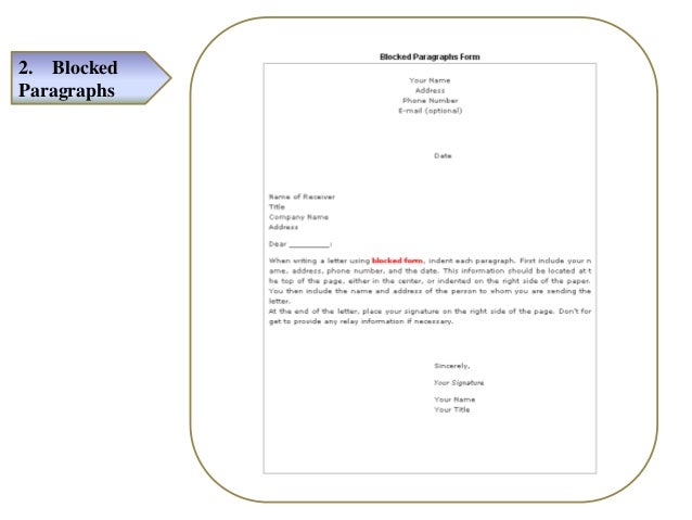 type of letters format