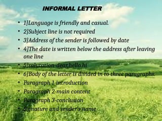 Comprehensive Guide to Formal and Informal Letter Writing Techniques | PPTX