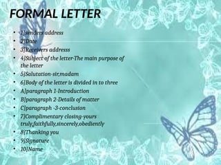 Comprehensive Guide to Formal and Informal Letter Writing Techniques | PPTX