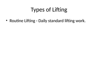 Comprehensive Overview of Various Types of Lifting Techniques and ...