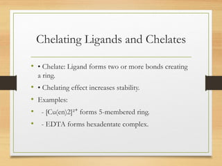 Types_of_Ligands_ in coordination compounds | PPTX