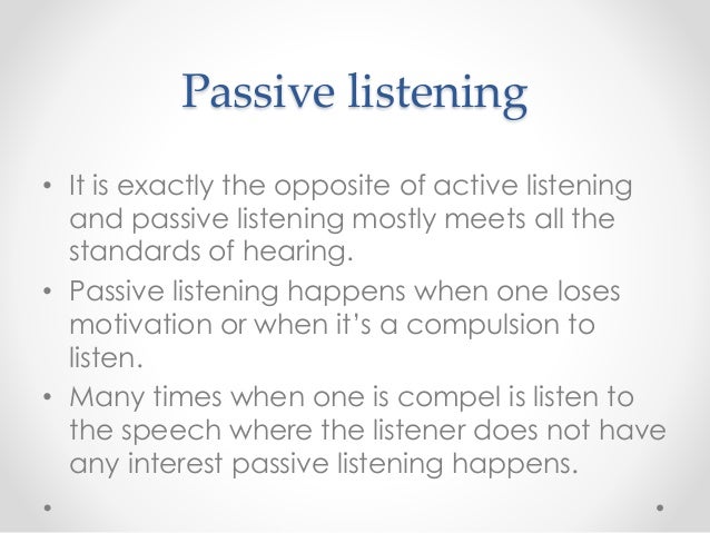 Types of listening