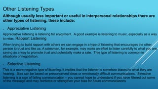 Types of listening skills | PPTX