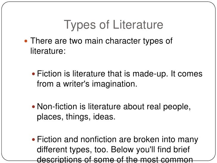 What Are The Kinds Of Literature