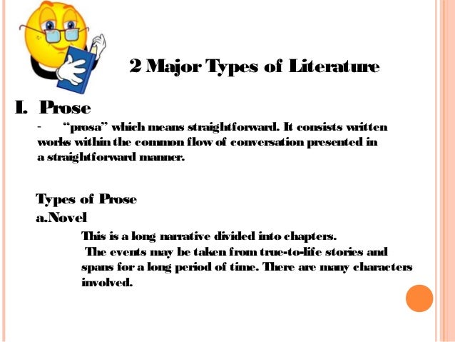 what are the 2 types of literature brainly