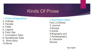 Types of literature | PPTX