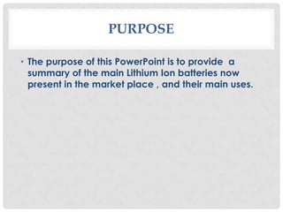 Types of Lithium Batteries - A Handy Summary | PPTX